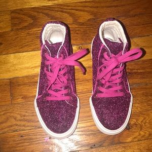 Shimmery pink high tops
